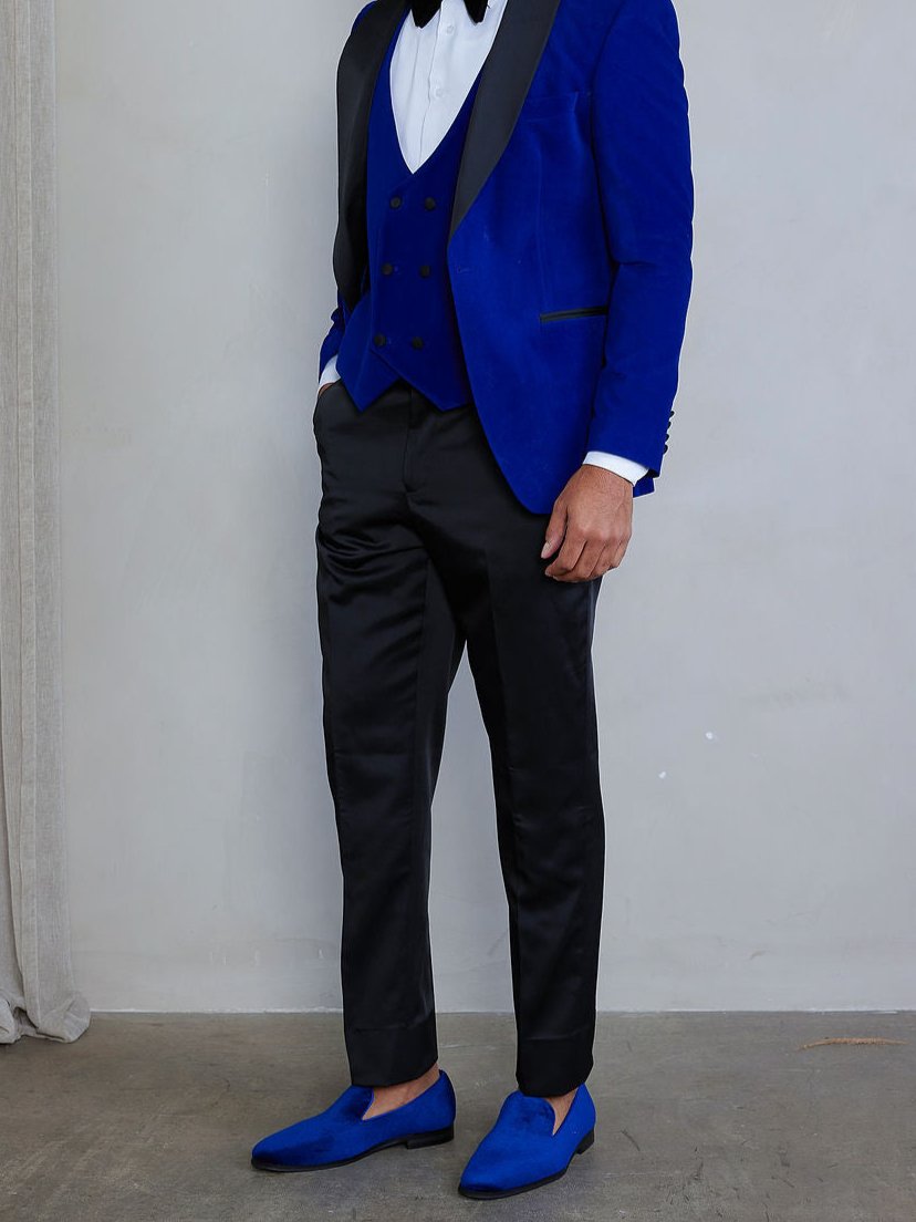 Men's Blue Velvet Loafers – Fashion Formal