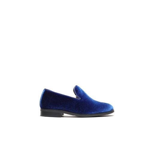 Boy's Royal Blue Velvet Loafers