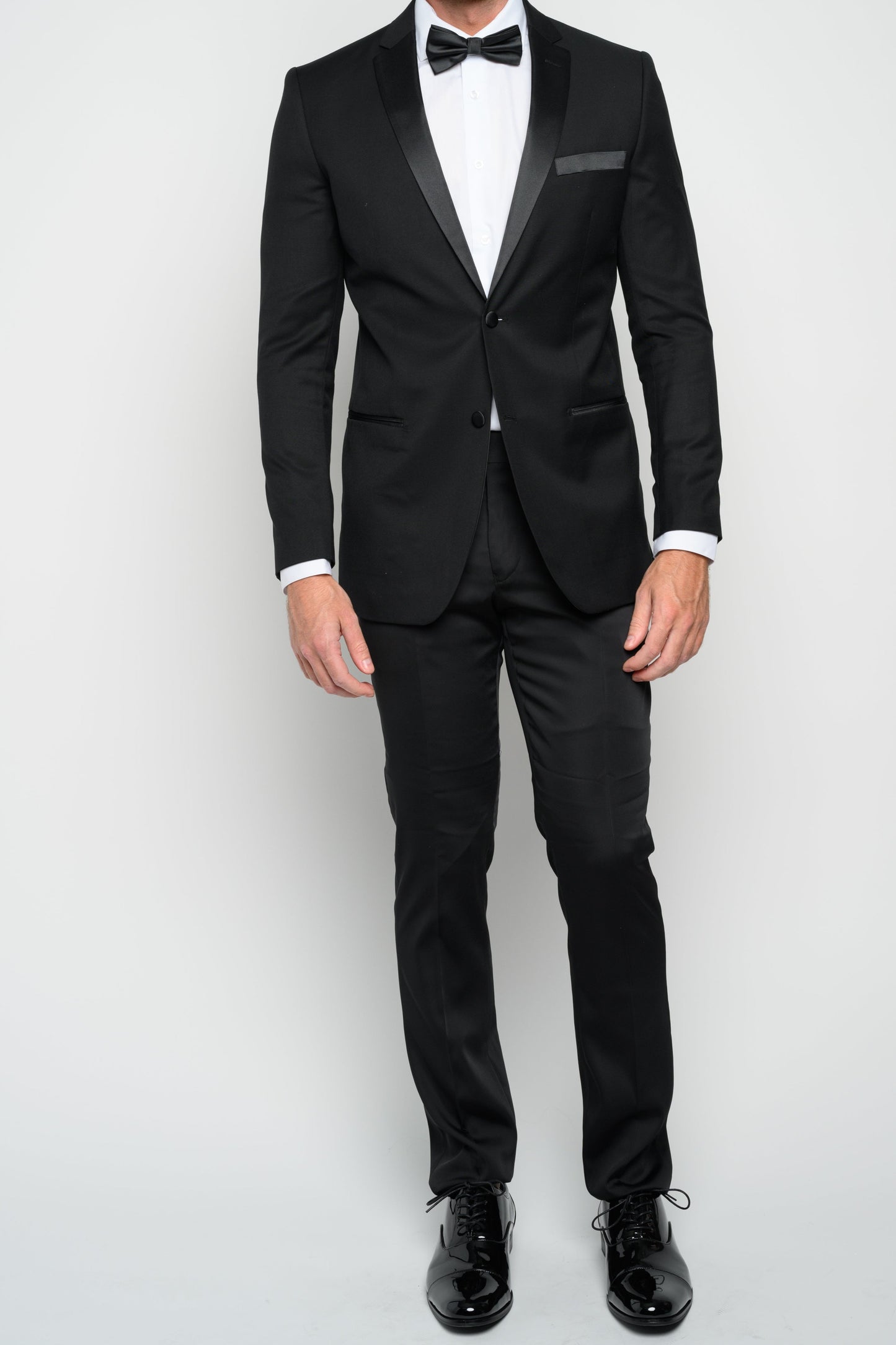 Men's Black Notch Lapel Slim Fit Tuxedo
