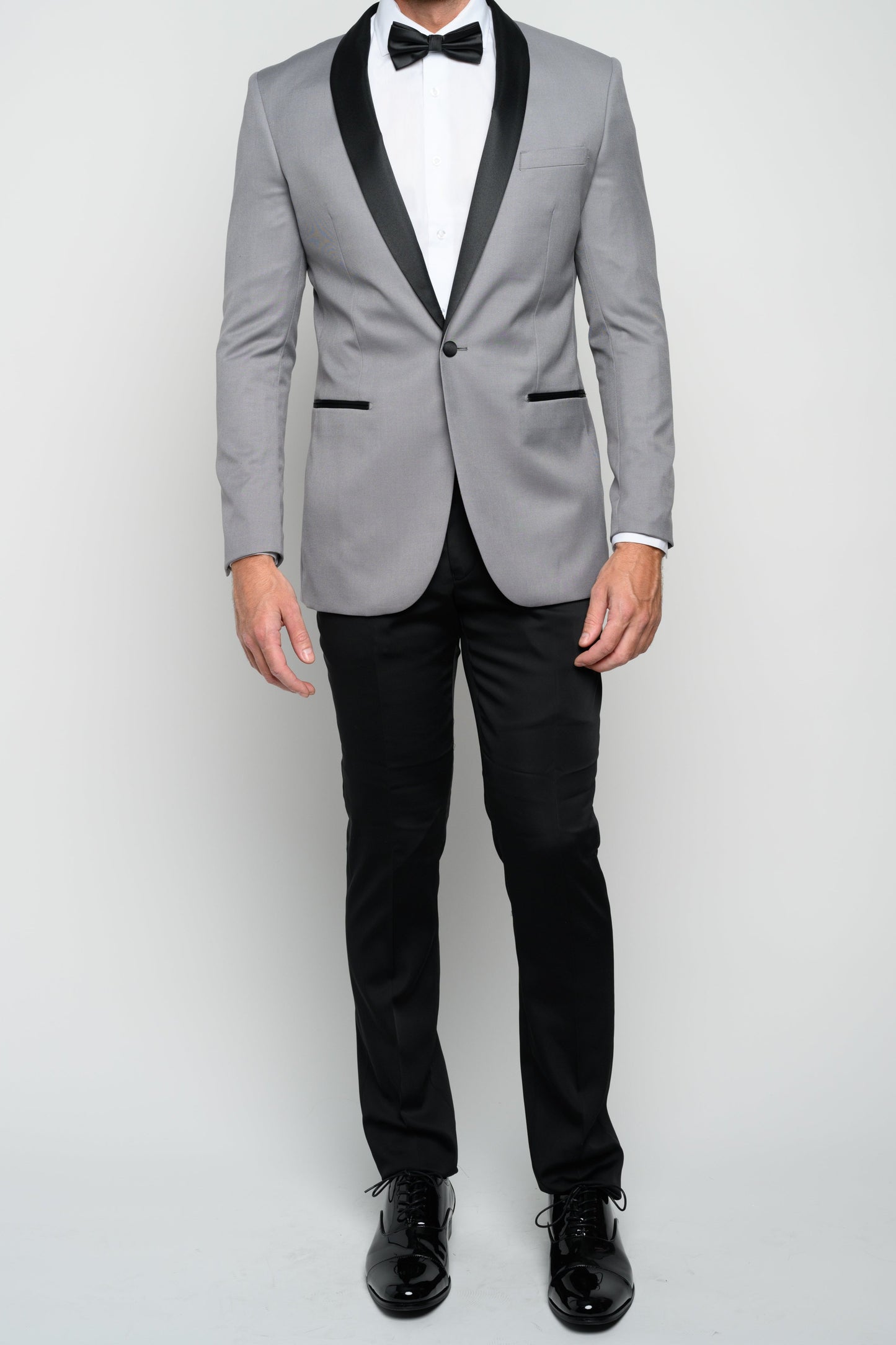 Men's Grey Shawl Lapel Slim Fit Tuxedo