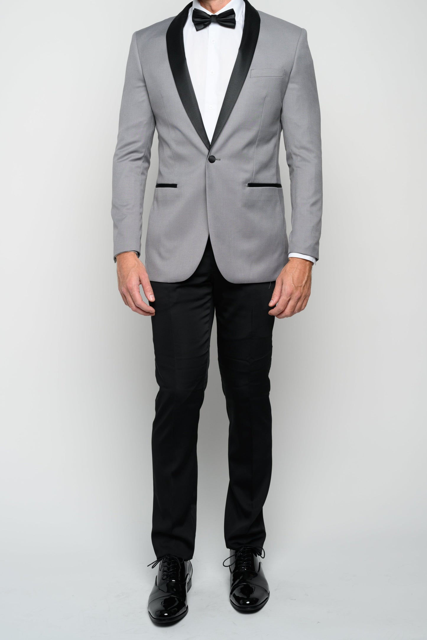 Men's Grey Shawl Lapel Slim Fit Tuxedo