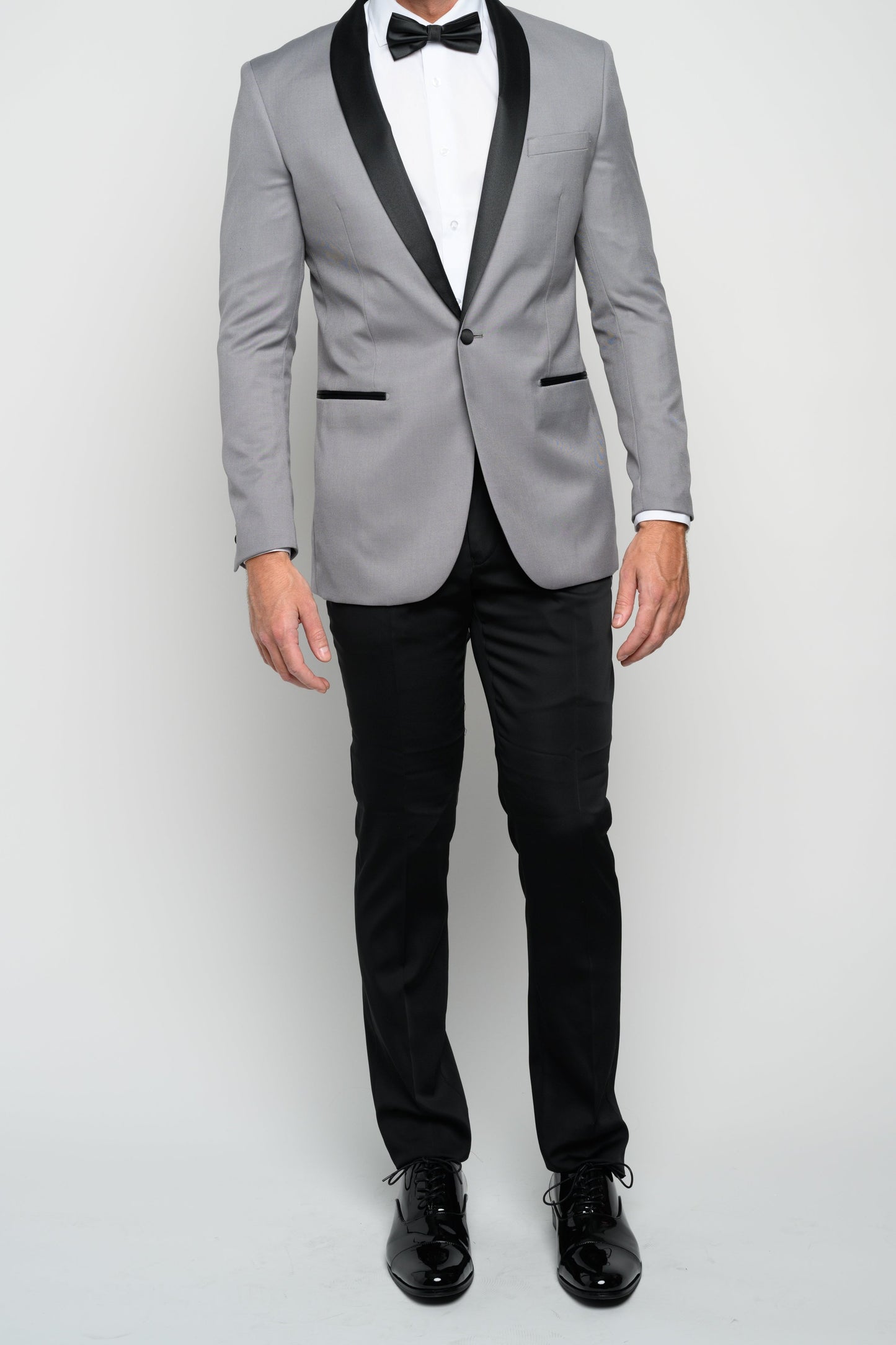 Men's Grey Shawl Lapel Slim Fit Tuxedo