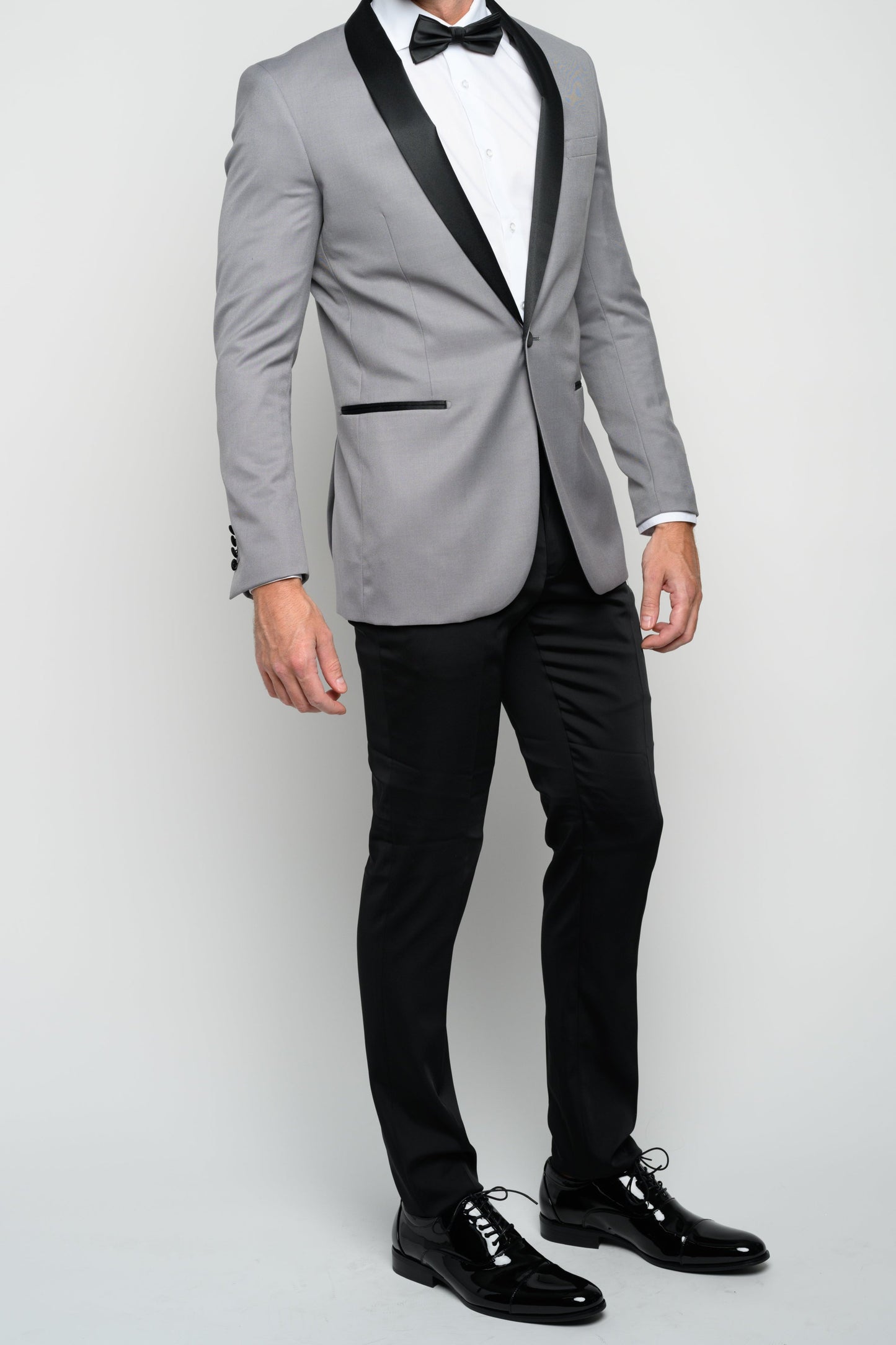 Men's Grey Shawl Lapel Slim Fit Tuxedo