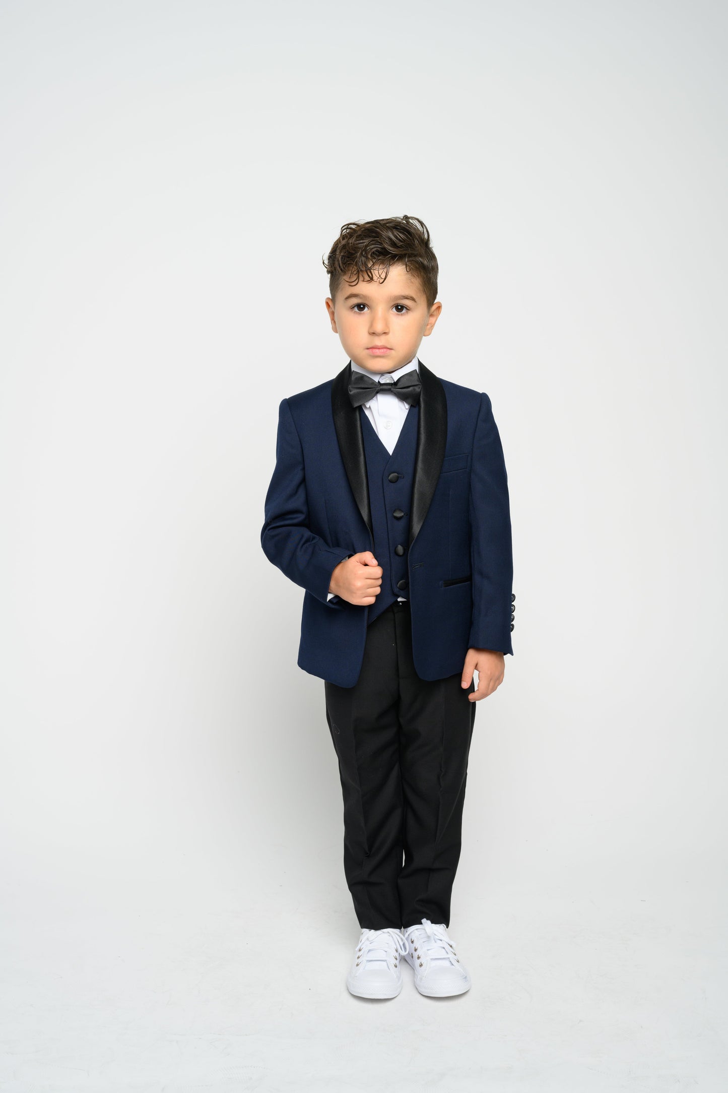 Boy's Navy Slim Fit Tuxedo (Shawl Lapel)