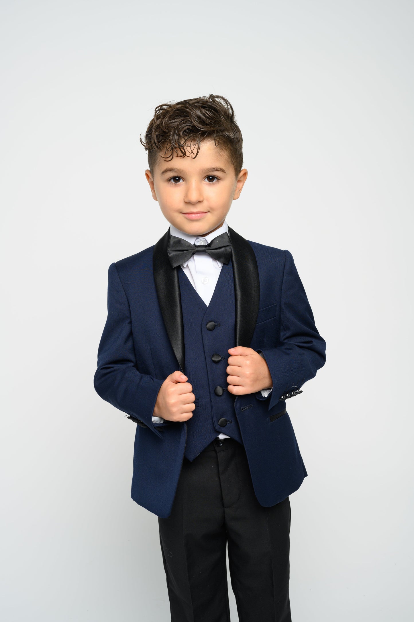 Boy's Navy Slim Fit Tuxedo (Shawl Lapel)