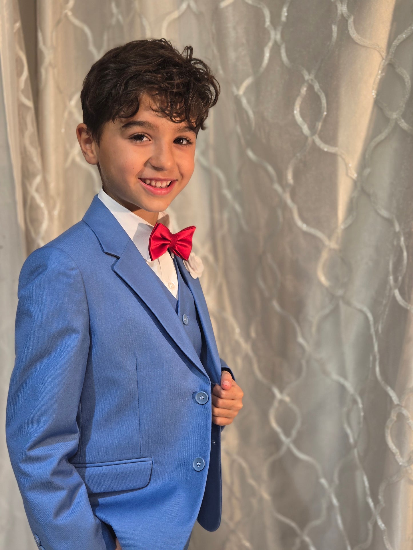 Boys 5-Pieces soft blue color Suit Set