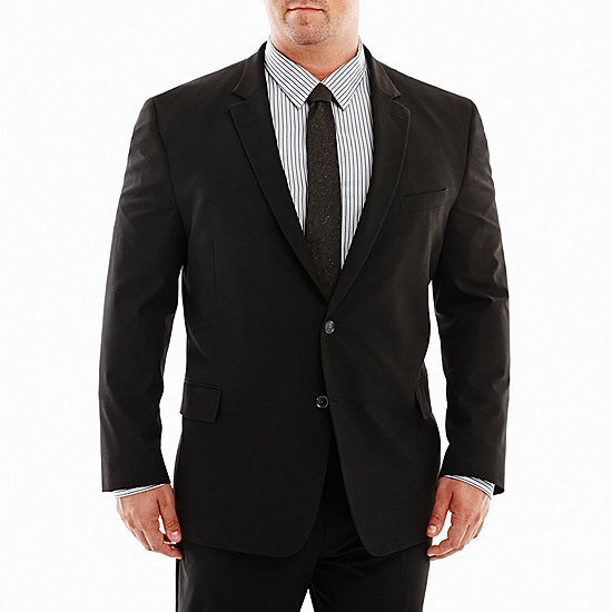 Men's 2-Pieces Big & Tall Black Suit Set