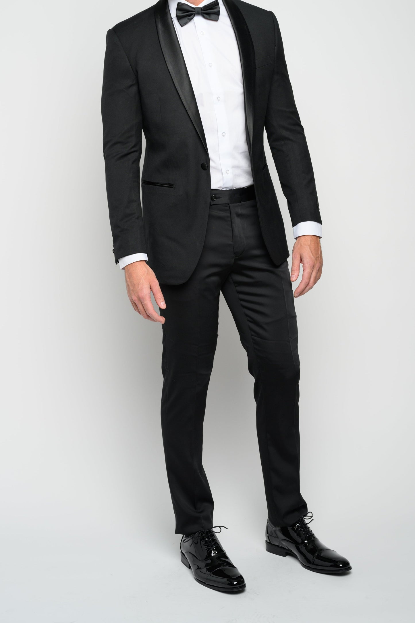 Men's 2-Pieces Black Shawl  Tuxedo Set