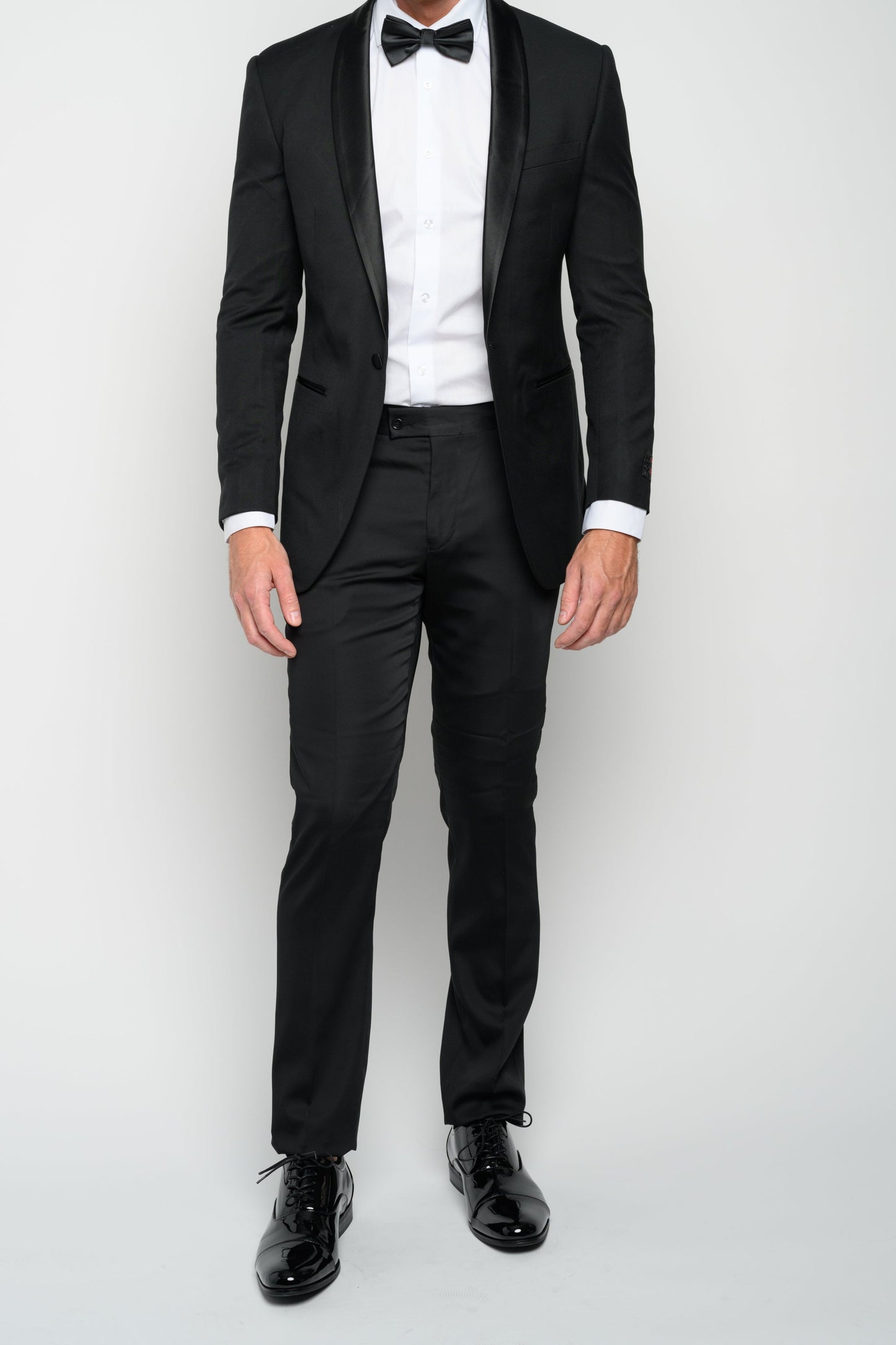 Men's 2-Pieces Black Shawl  Tuxedo Set