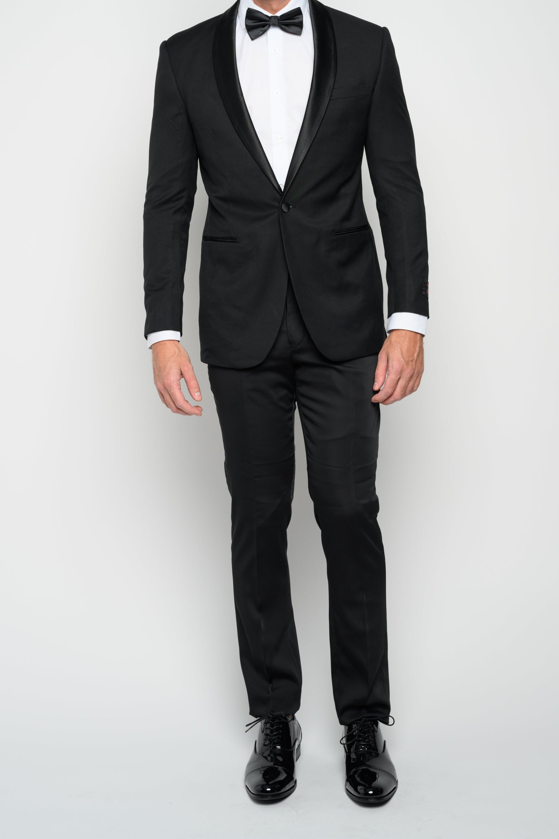 Men's Black Shawl Lapel Men's Slim Fit Tuxedo