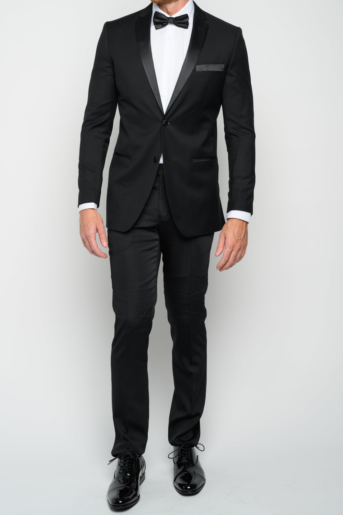 Men's Black Notch Lapel  Slim Fit Tuxedo