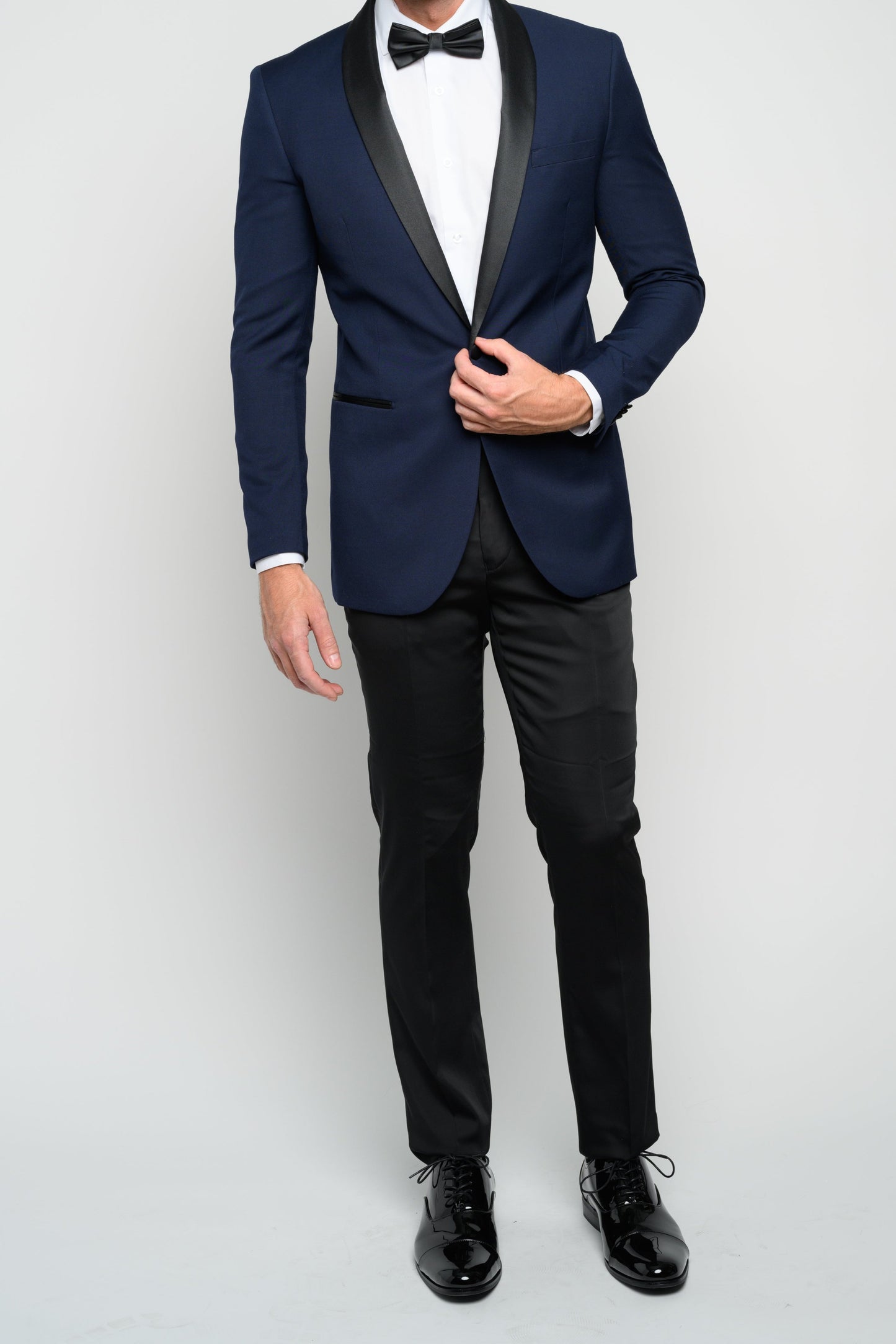 Men's Navy Shawl Lapel Slim Fit Tuxedo