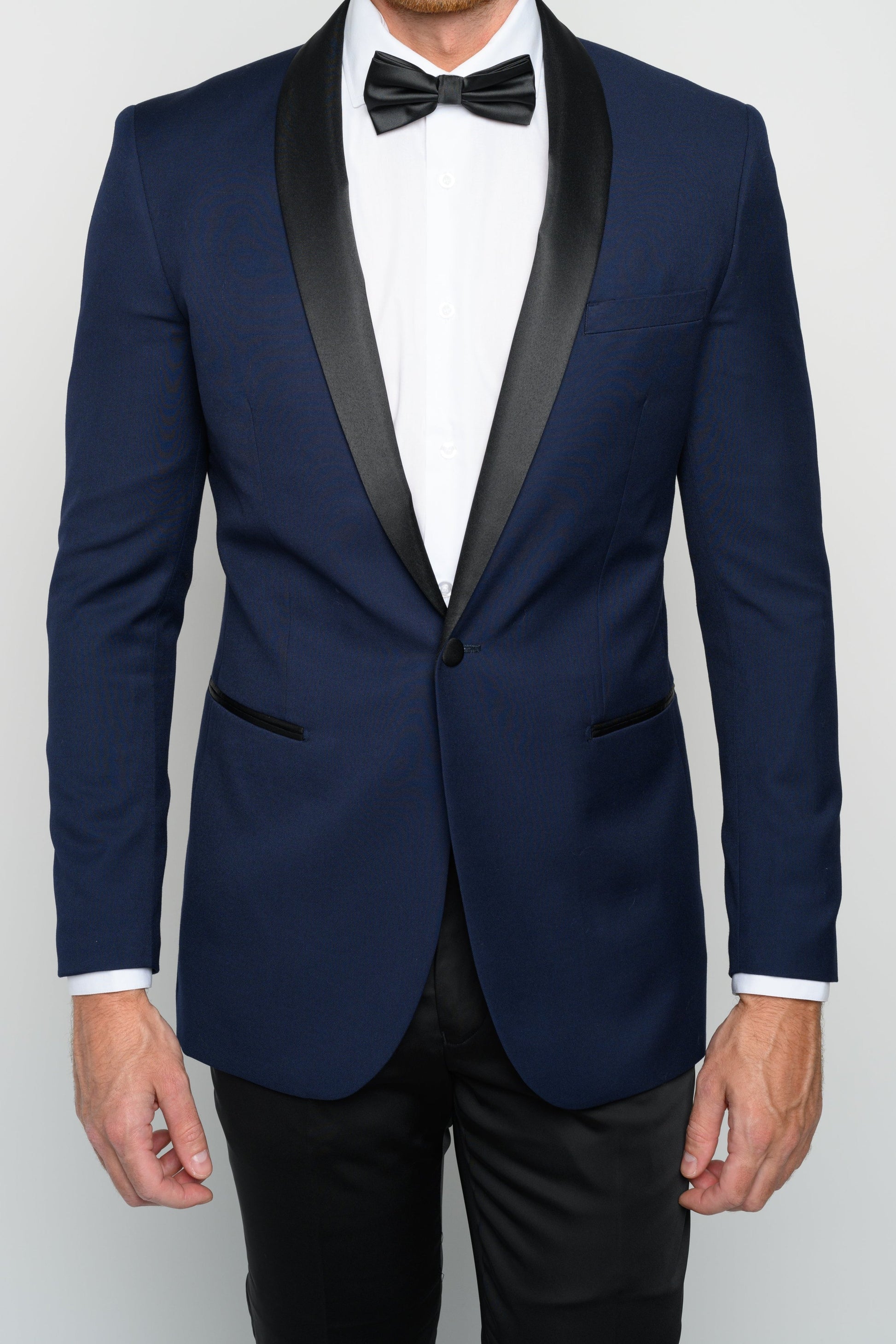 Men's Navy Shawl Lapel Slim Fit Tuxedo