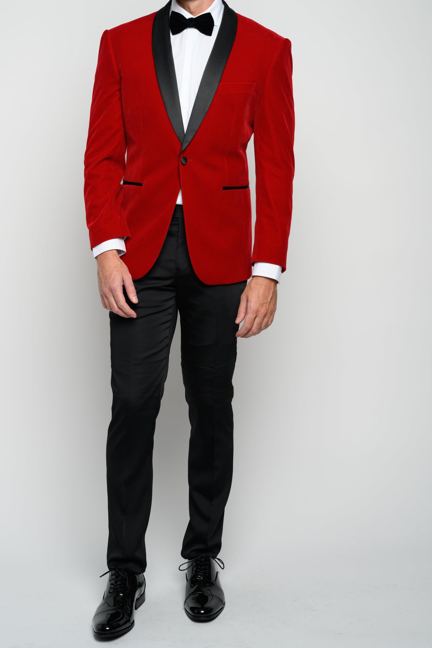 Men's Red Velvet Tuxedo Jacket