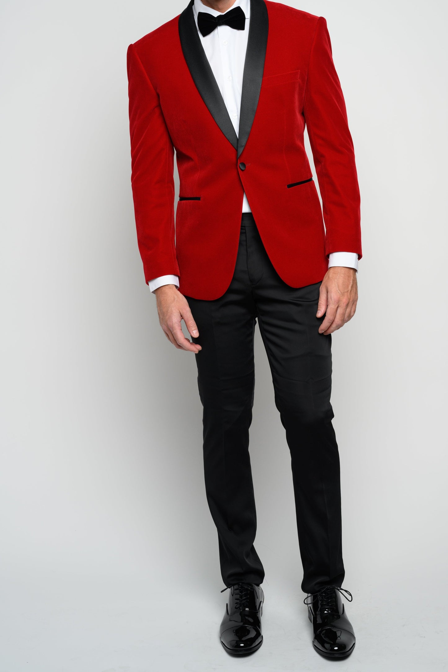 Men's Red Velvet Tuxedo Jacket