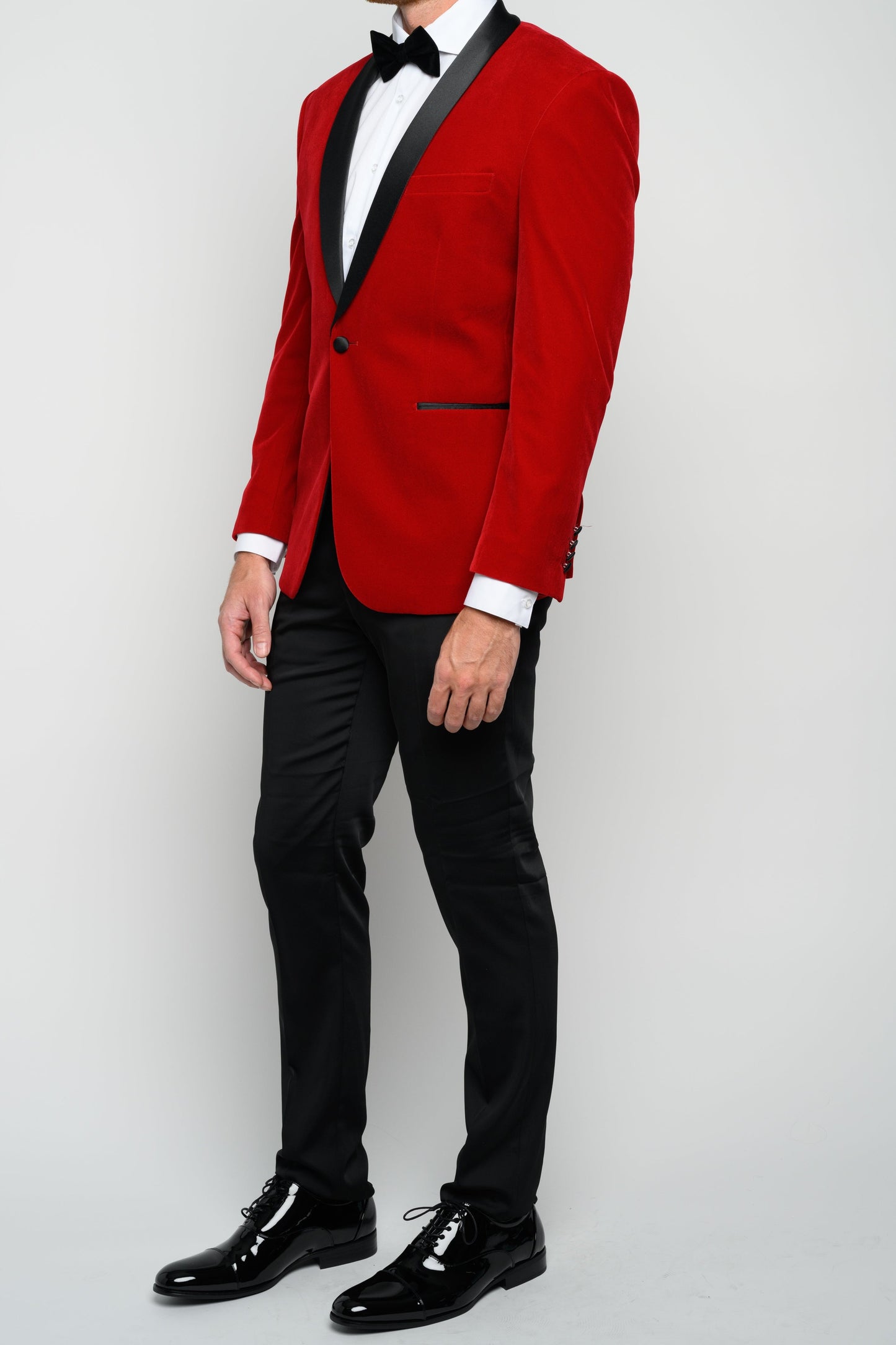 Men's Red Velvet Tuxedo Jacket