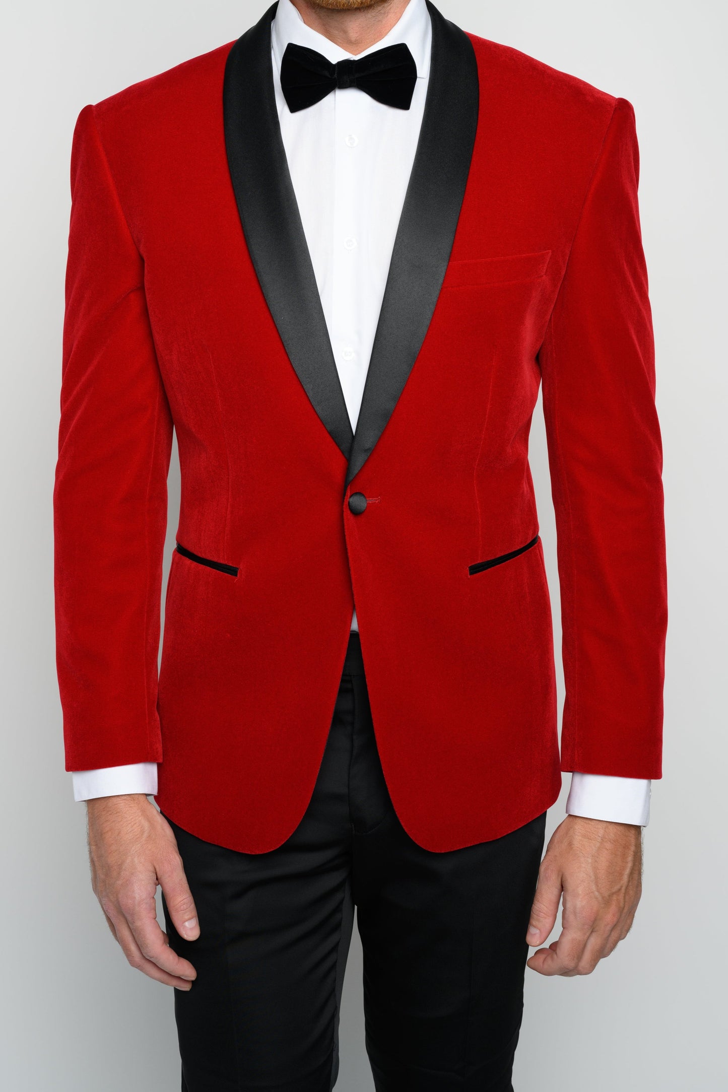 Men's Red Velvet Tuxedo Jacket