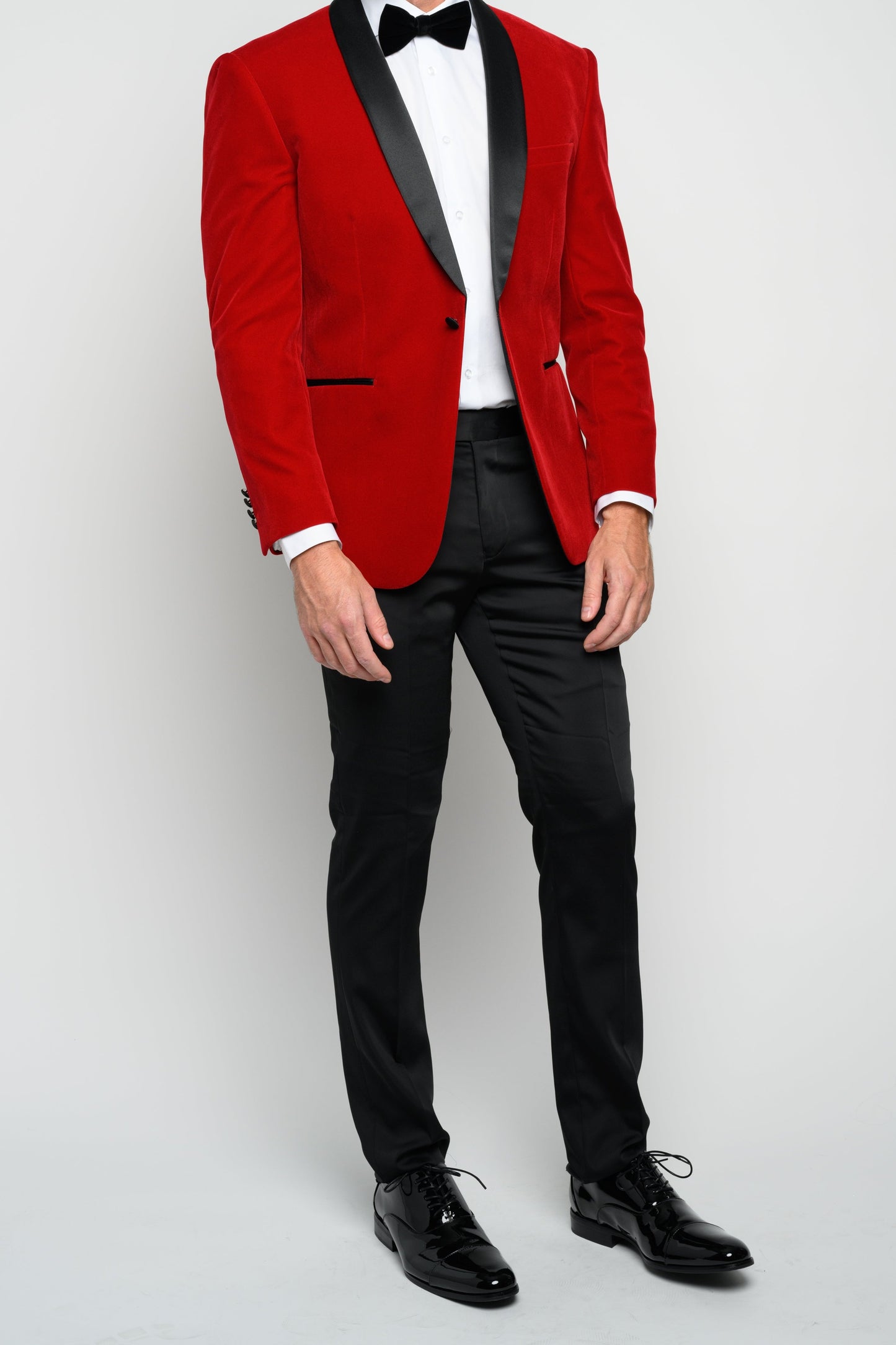 Men's Red Velvet Tuxedo Jacket