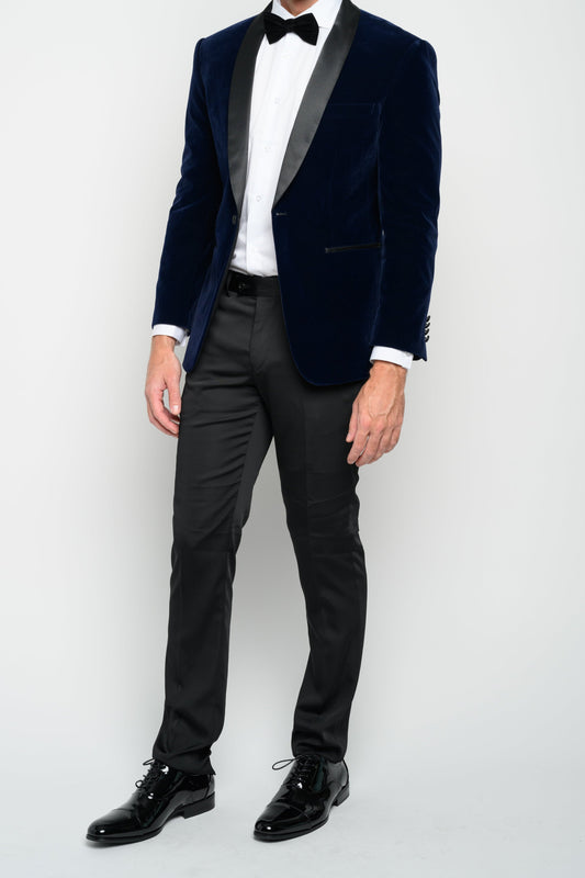 Men's Navy Velvet Tuxedo Jacket