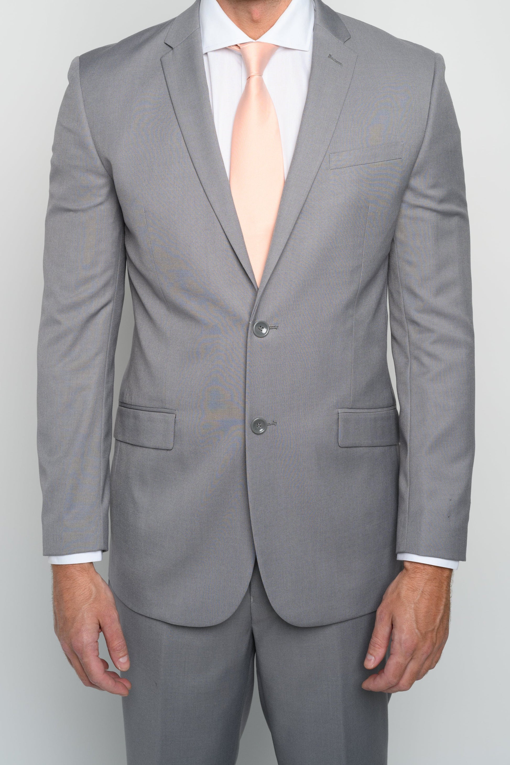 Men's Light Grey Slim Fit Suit