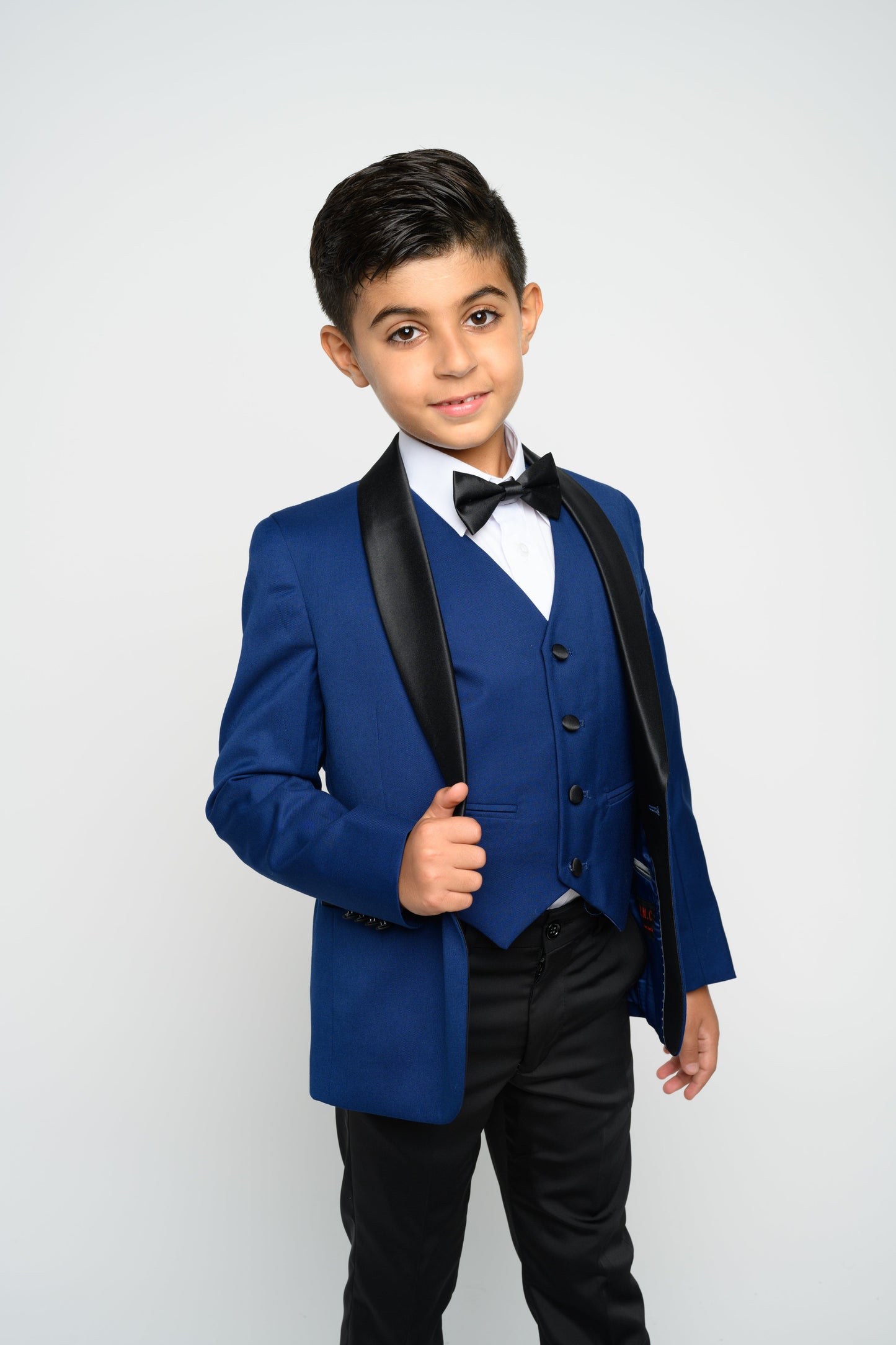 Boy's Indigo Slim Fit Tuxedo