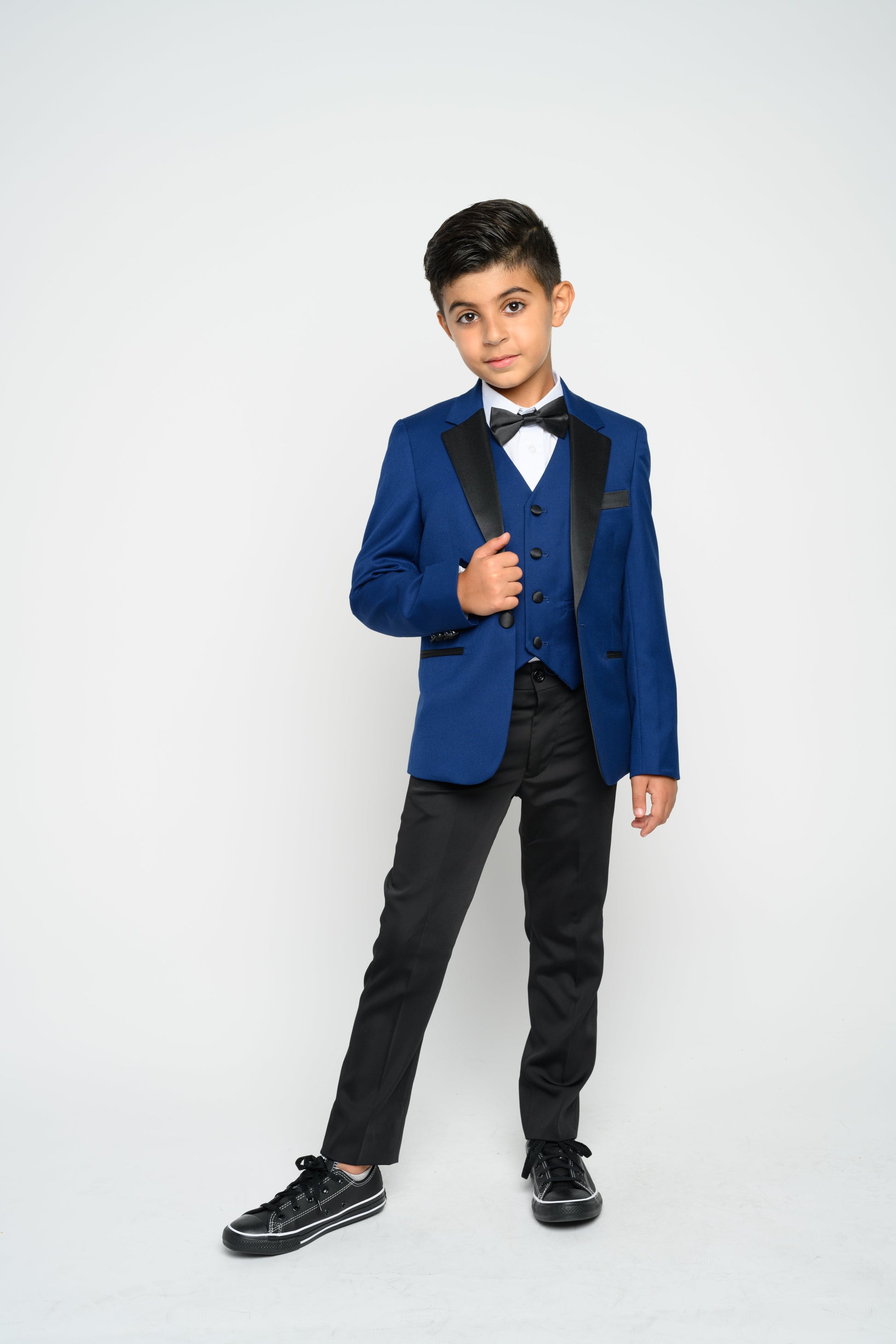 Boy's Indigo Slim Fit Tuxedo (Notch Lapel)