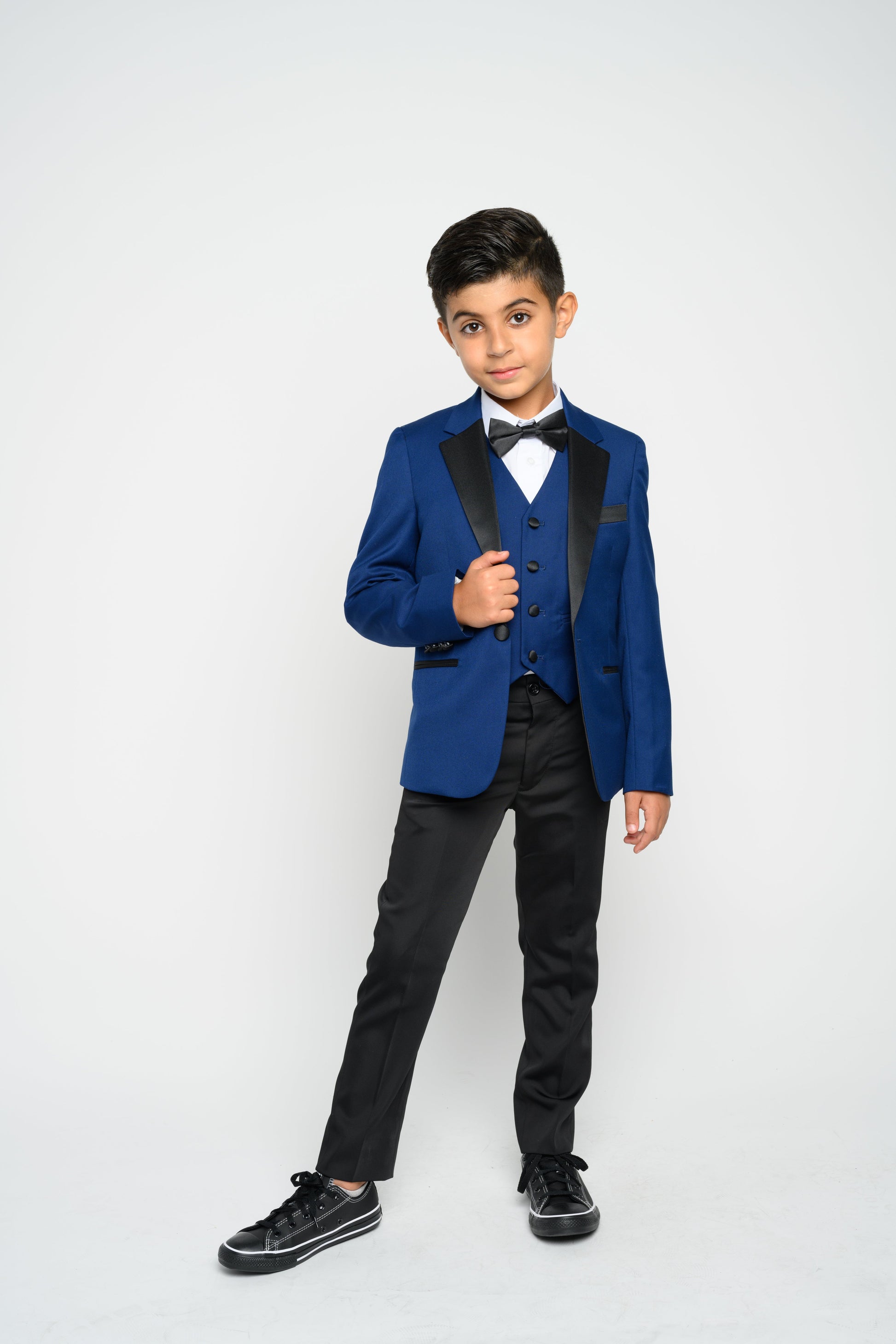 Boy's Indigo Slim Fit Tuxedo (Notch Lapel)