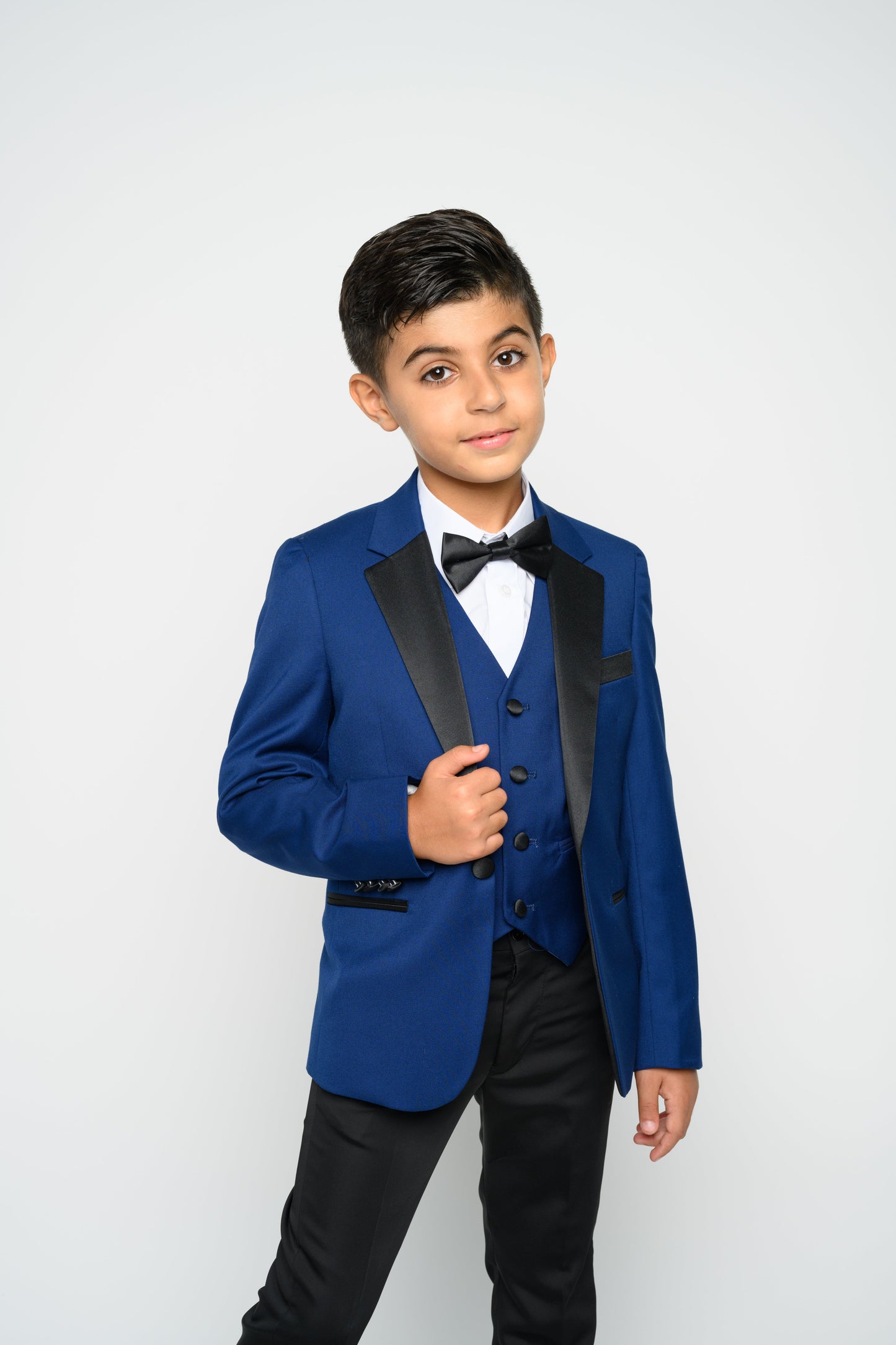 Boy's Indigo Slim Fit Tuxedo (Notch Lapel)