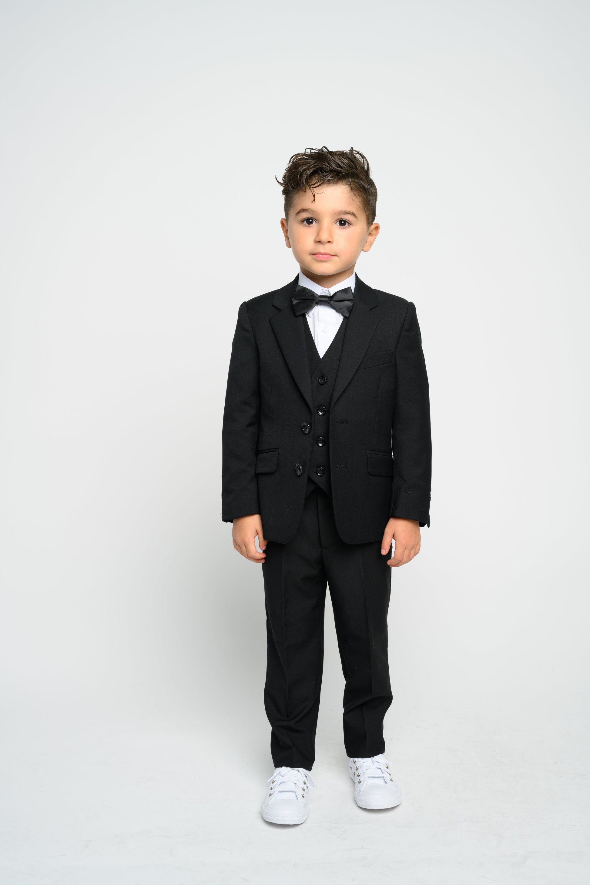 Boy's Black Slim Fit Suit