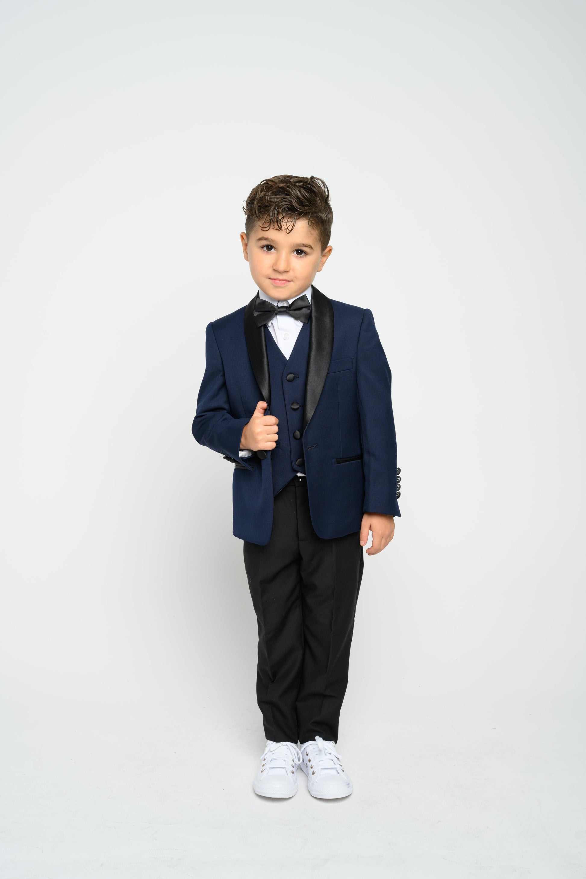  Boy's Navy Slim Fit Tuxedo (Shawl Lapel)