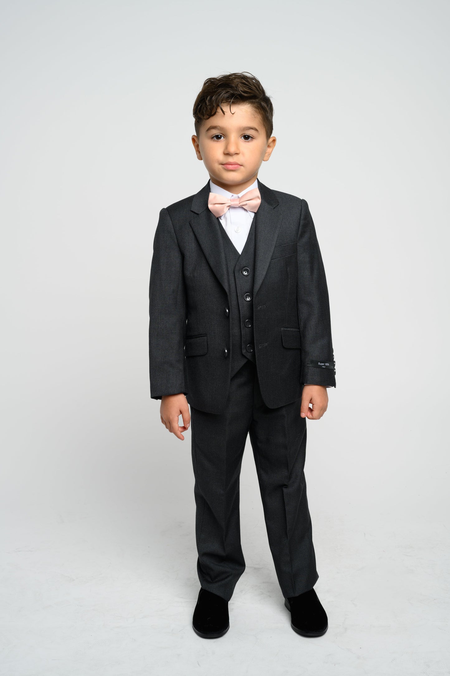 Boy's Charcoal Grey Slim Fit Suit