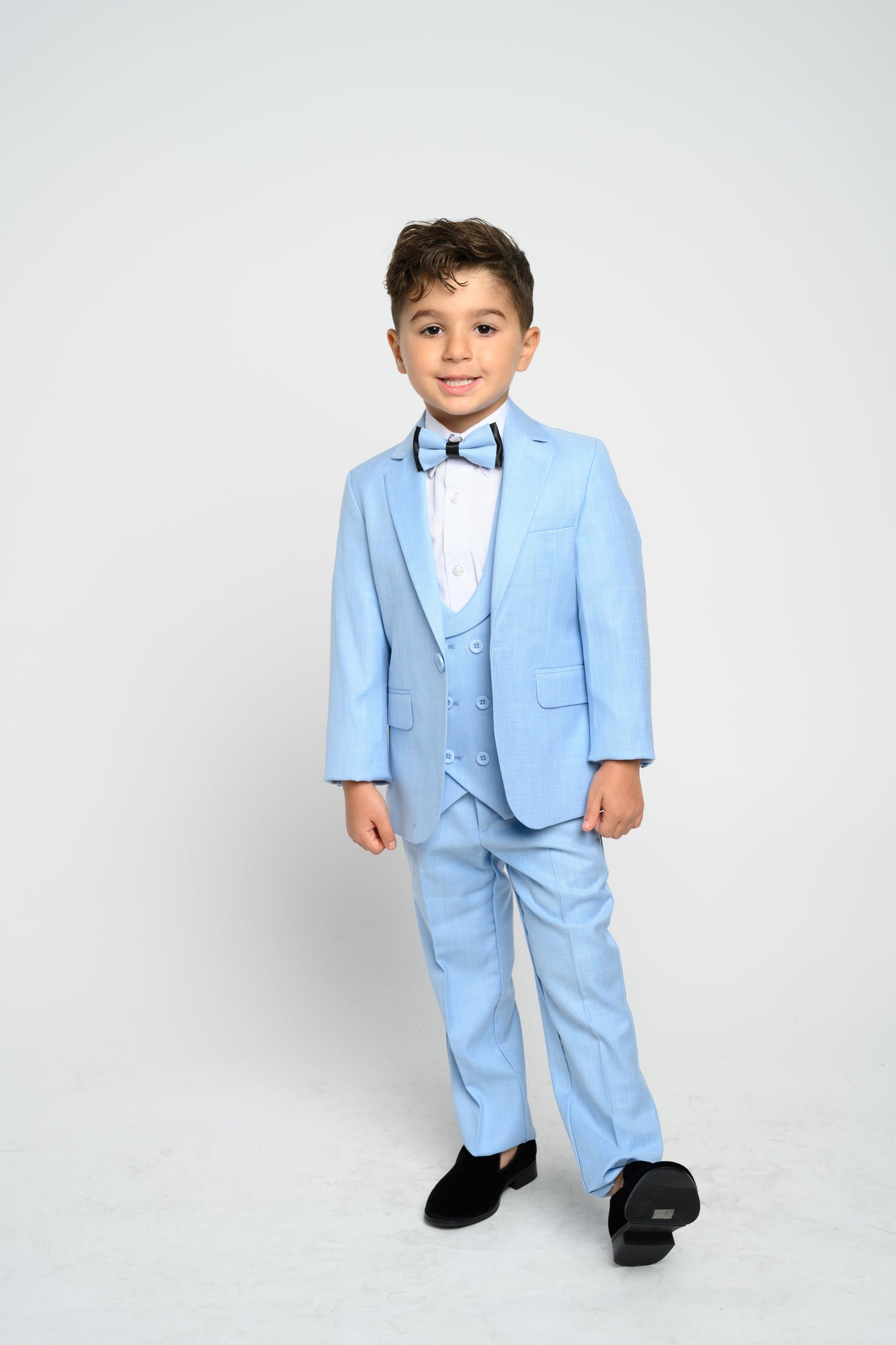 Boy's Light Blue Slim Fit Suit