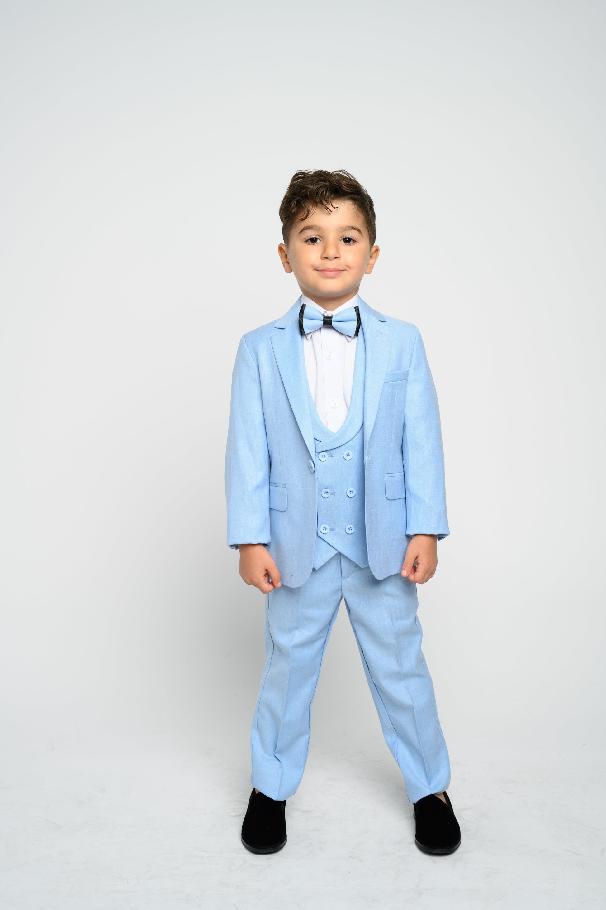 Boy's Light Blue Slim Fit Suit