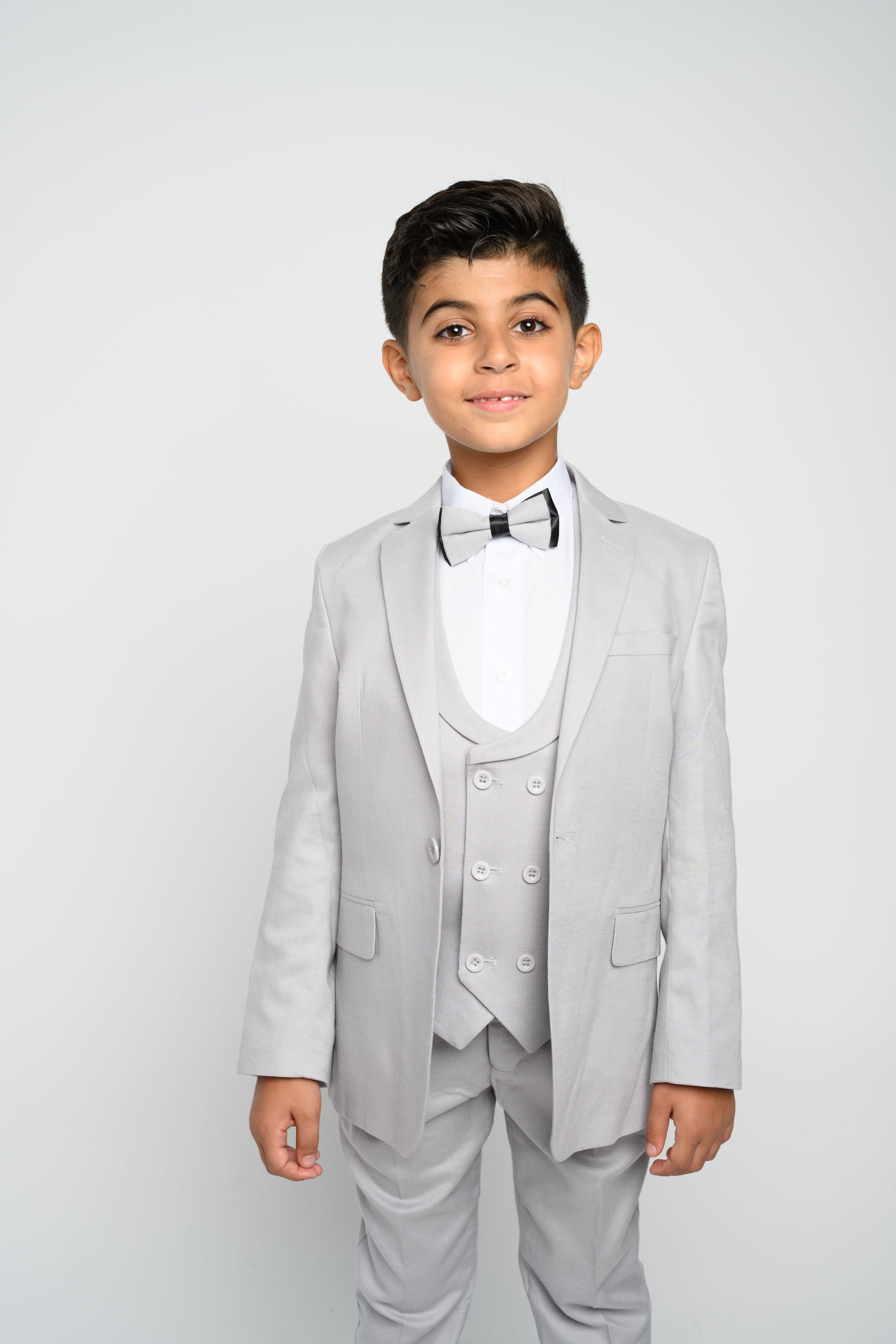 Boy's Silver Slim Fit Suit