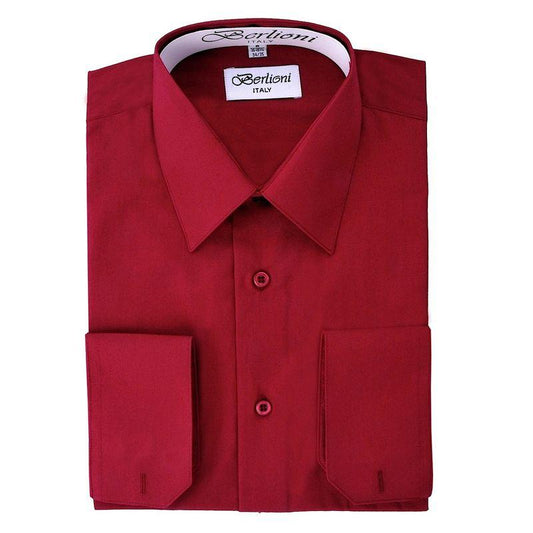 Men's Burgundy Dress Shirt