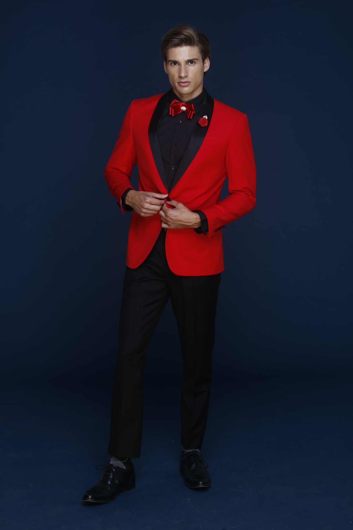 Men's 2-Pieces Red Velvet Tuxedo Set