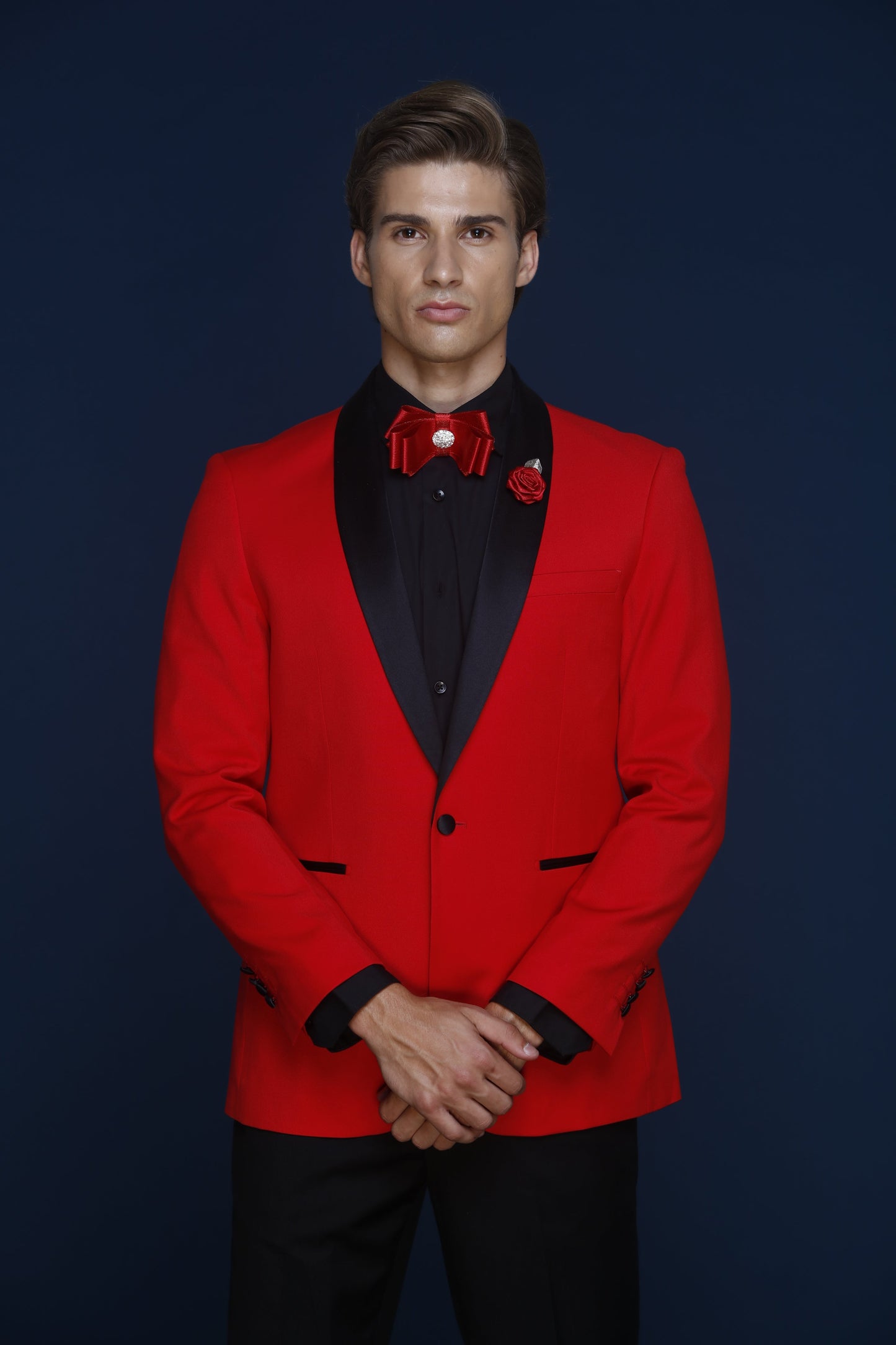 Men's 2-Pieces Red Velvet Tuxedo Set