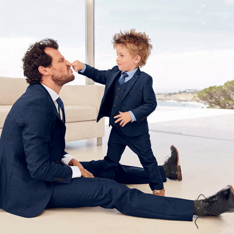 Boy's Navy Slim Fit Suit