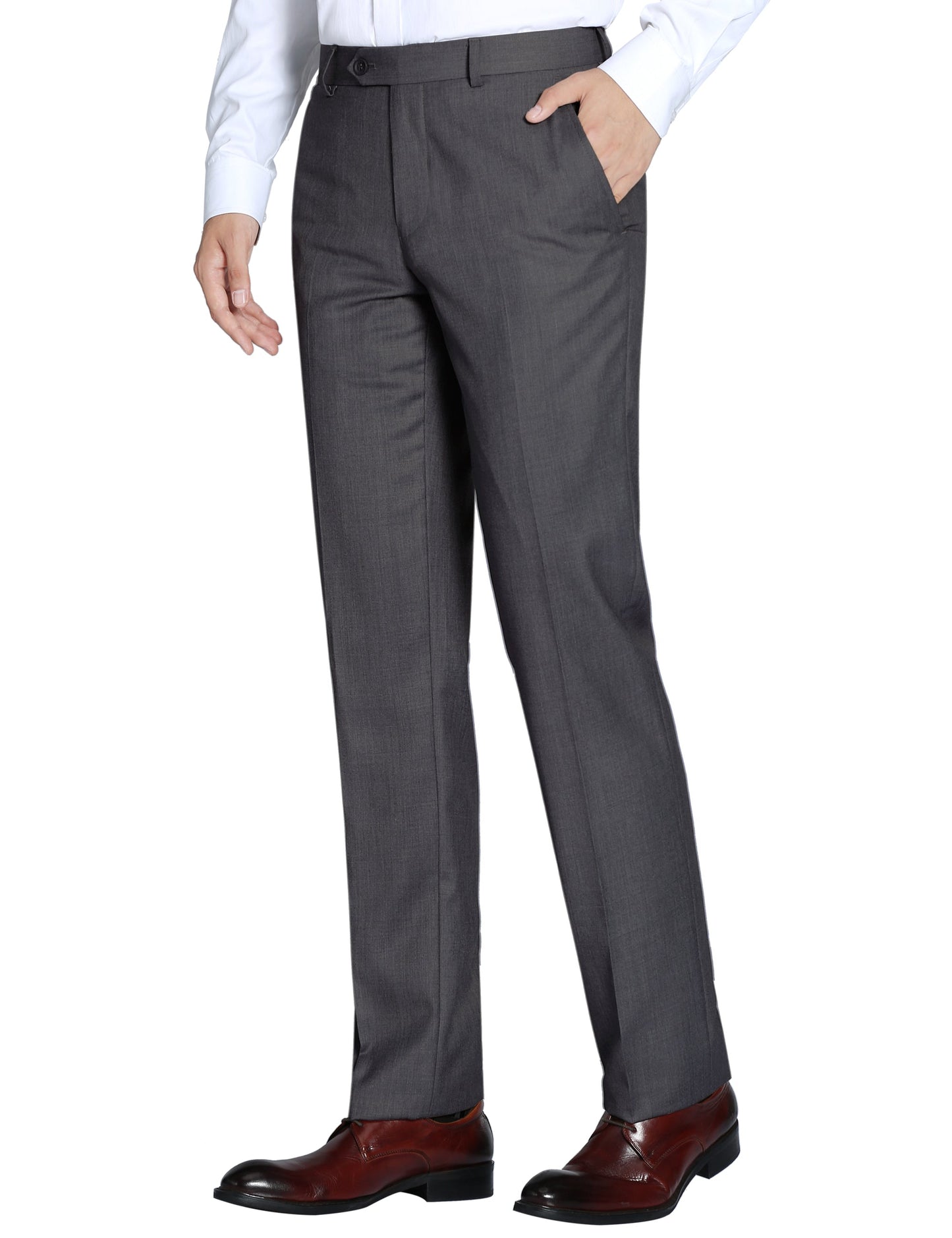 Men's Charcoal Slim Fit Dress Pants