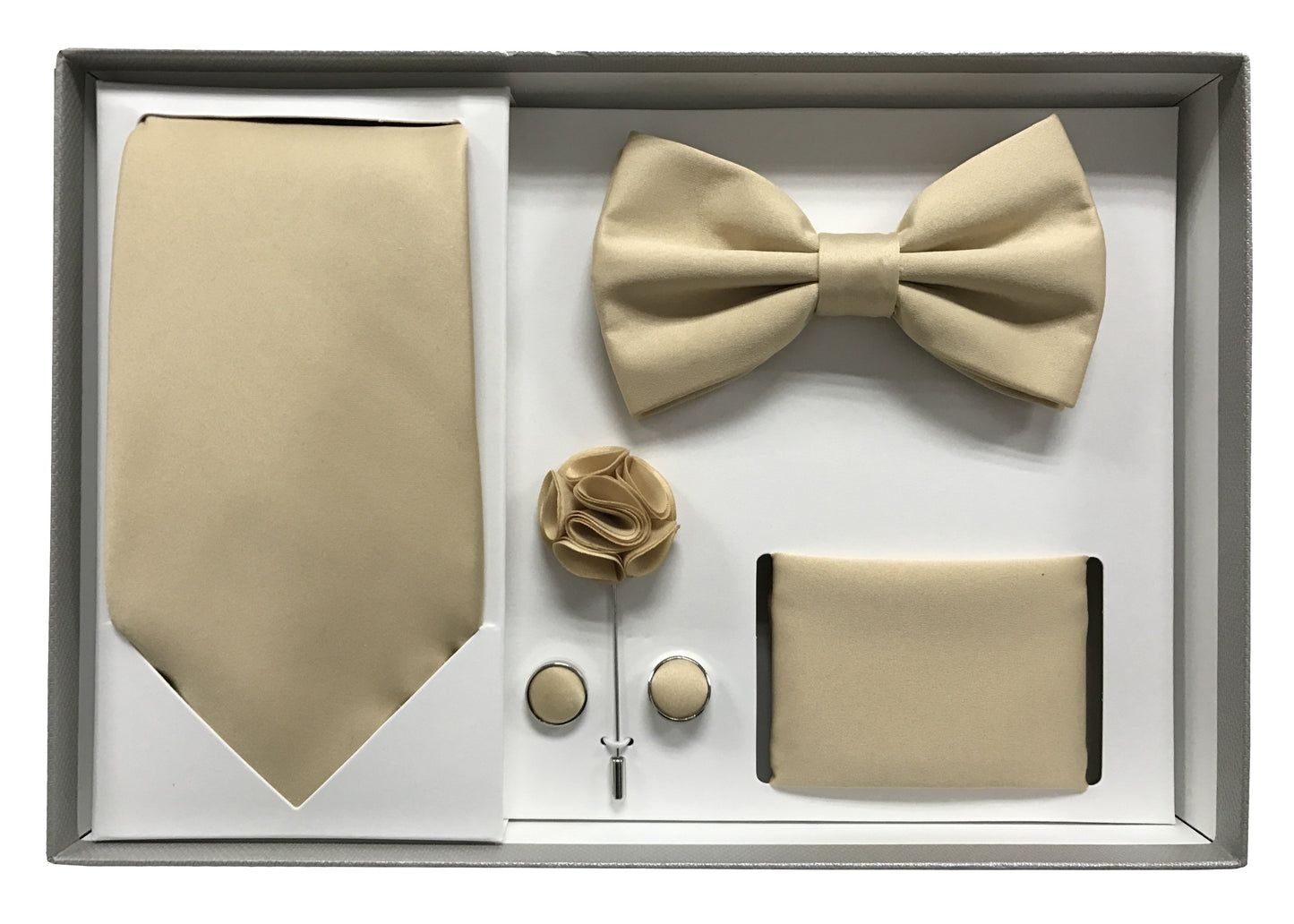 Men's Necktie & Bow Tie 5-Piece Box Set Accessories Set