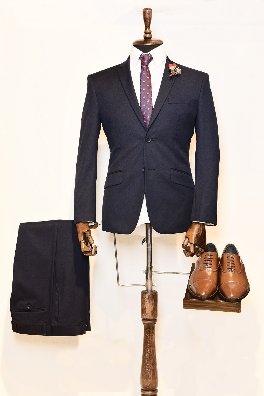 Men's 2-Pieces Big & Tall Navy Suit Set